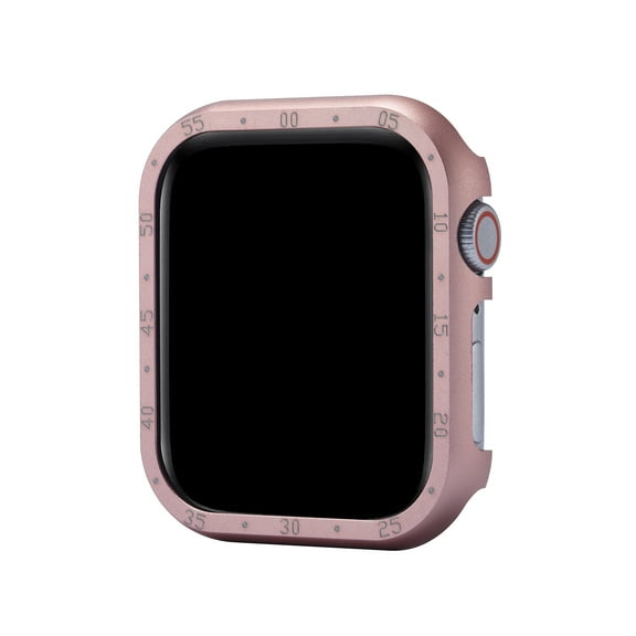 Clock Design Case for Apple Watch Series 6/5/4/SE 44mm, Hard PC Protective Case, Edge Protector Bumper Frame Cover Compatible with iWatch Series 6/5/4/SE 44mm, Pink