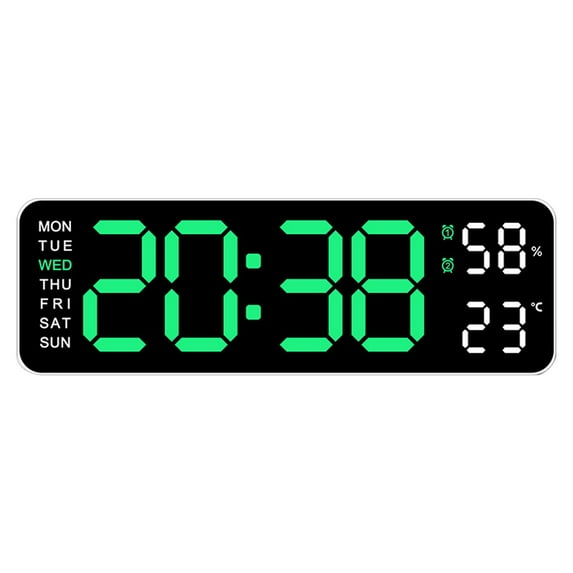 Clock Electronic Clock Simple And Multifunctional Rectangular Large Font Alarm Clock Hanging And Standing Clock Multi-color