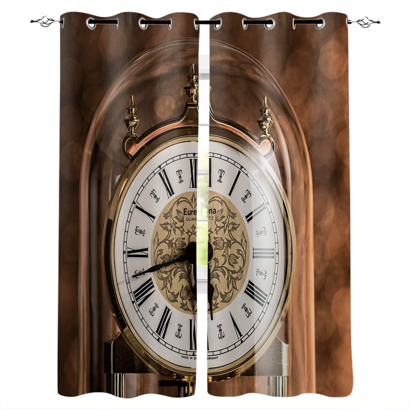 Clock Gear Steampunk Metal Window Curtains Living Room Curtain Home r ...