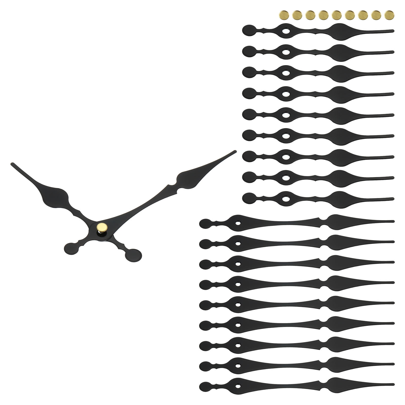 Clock Hands Kit, 10 Set Clock Hands Kits Clock Mechanism Movement