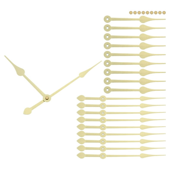 Clock Hands Kit, 10 Set Clock Hands Kits Clock Mechanism Movement Aluminum Wall Clock Hands Parts, Gold, A23