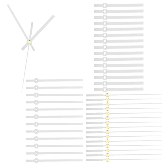 Uxcell Clock Hands Kit, 16 Set Aluminum Clock Hands Parts Replacement, White Style 7