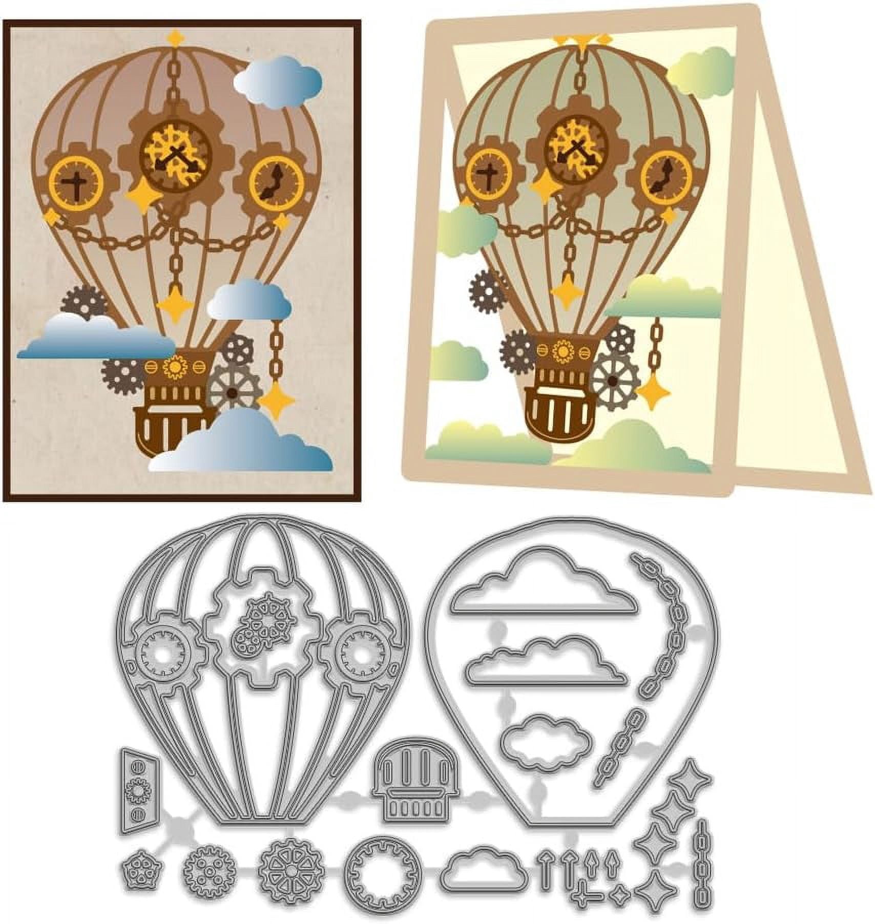 Suds&WH Metal Cutting Dies - Merry Christmas Flower Clock Frame | 8.5x6.4 Cm DIY Scrapbooking & Card Making Stencils