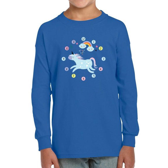 Clock Hours W Unicorn Long Sleeve Toddler -Image by Shutterstock,  2 Toddler