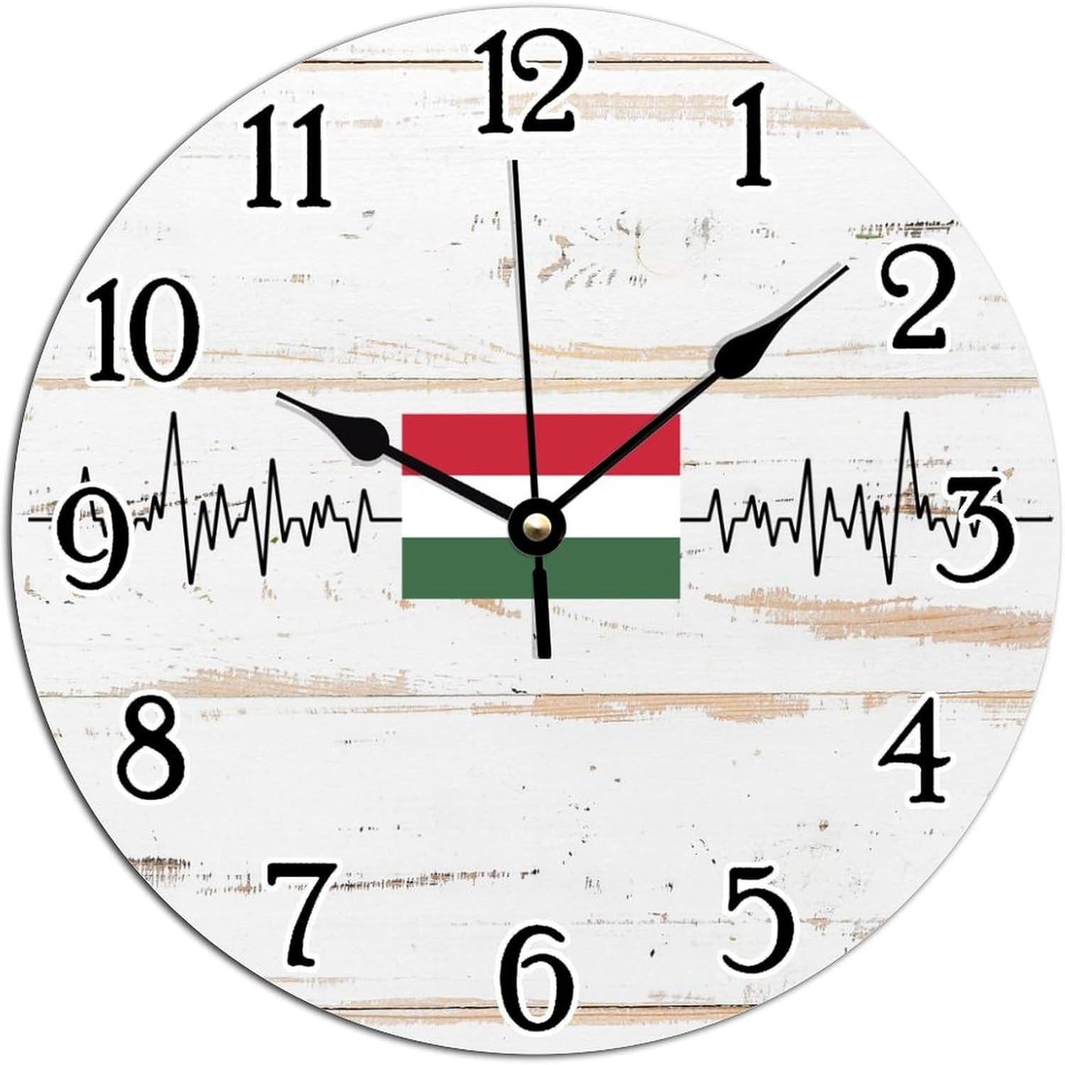 Clock Hungary Heartbeat Lifeline Wall Clocks Hungary Flag Clocks