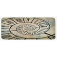 thumbnail image 1 of Clock Kitchen Mat, Roman Digit Time Spiral on the Vintage Textured Background Design Passing of Time Print, Plush Decorative Kitchen Mat with Non Slip Backing, 47" X 19", Sepia, by Ambesonne, 1 of 1