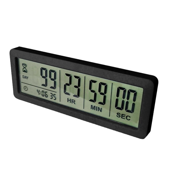 Clock LCD Important Reminder for Examination Vacation Kitchen - Black