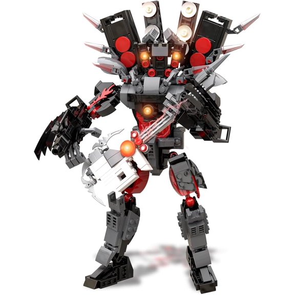 Clock Man Building Block Toys, Action Figure and Assembly Toys, TV Man Model