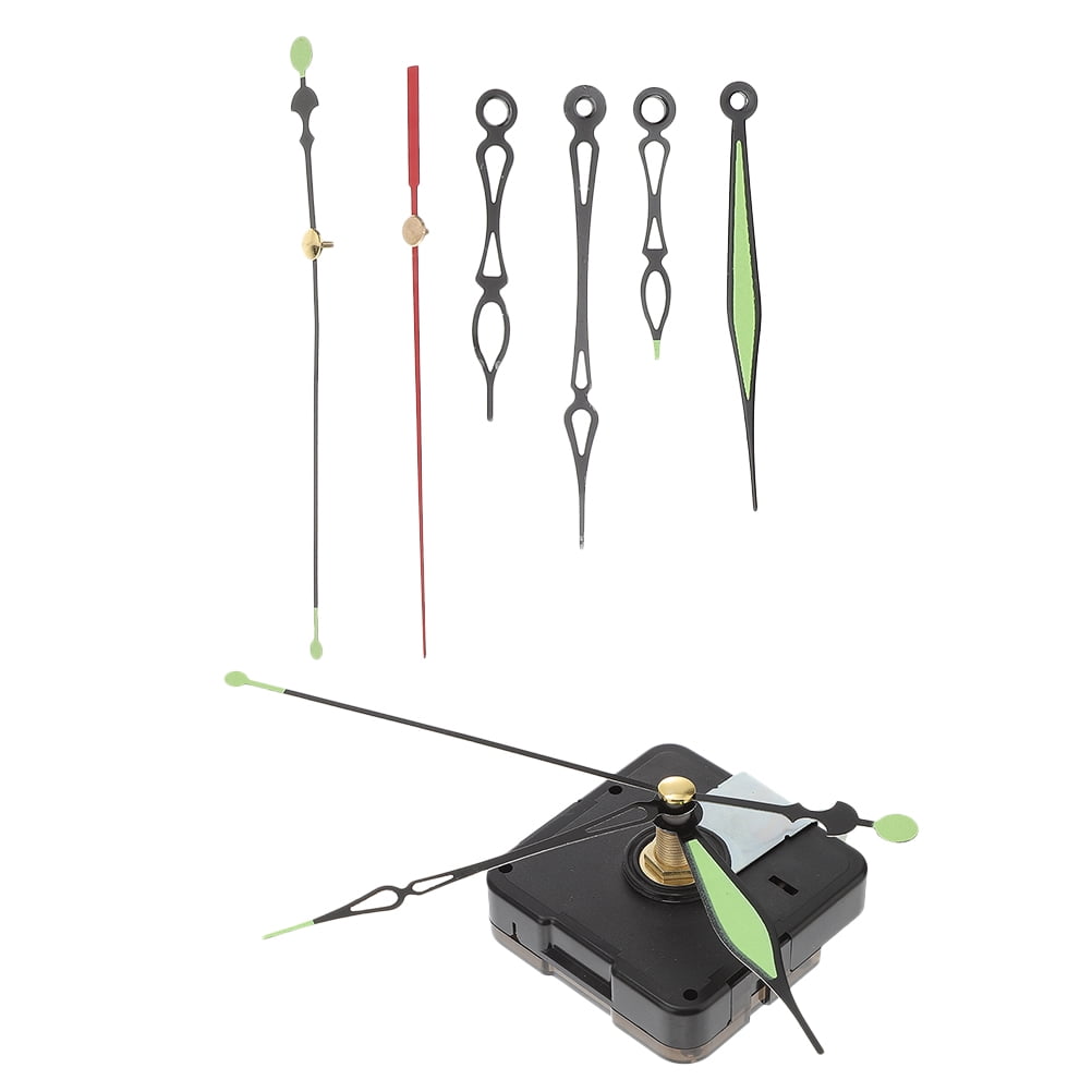 Clock Mechanism Movement Kit Hands Wall Battery Diy Quartz Silent Big Arms Glowing Long Shaft