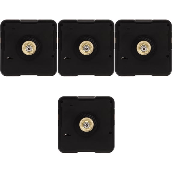LULULION Clock Movement Replacement, High Precision, Black, Metal and Plastic, for DIY Projects, 4Pcs