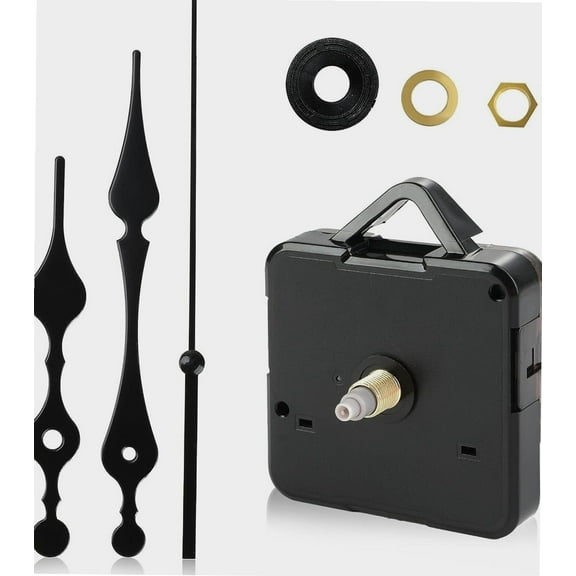 Clock Mechanisms Silent Quartz Clock, Mechanism Movement Kit Battery Powered Long Short Shaft Wall Clock Parts Motor Replacement DIY Repair Parts for Home Office Classroom,Black,Style 2