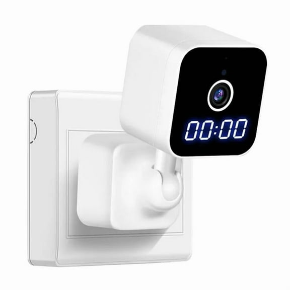 Clock Monitoring Camera 1080P with Night Vision Audio Siren US Plug