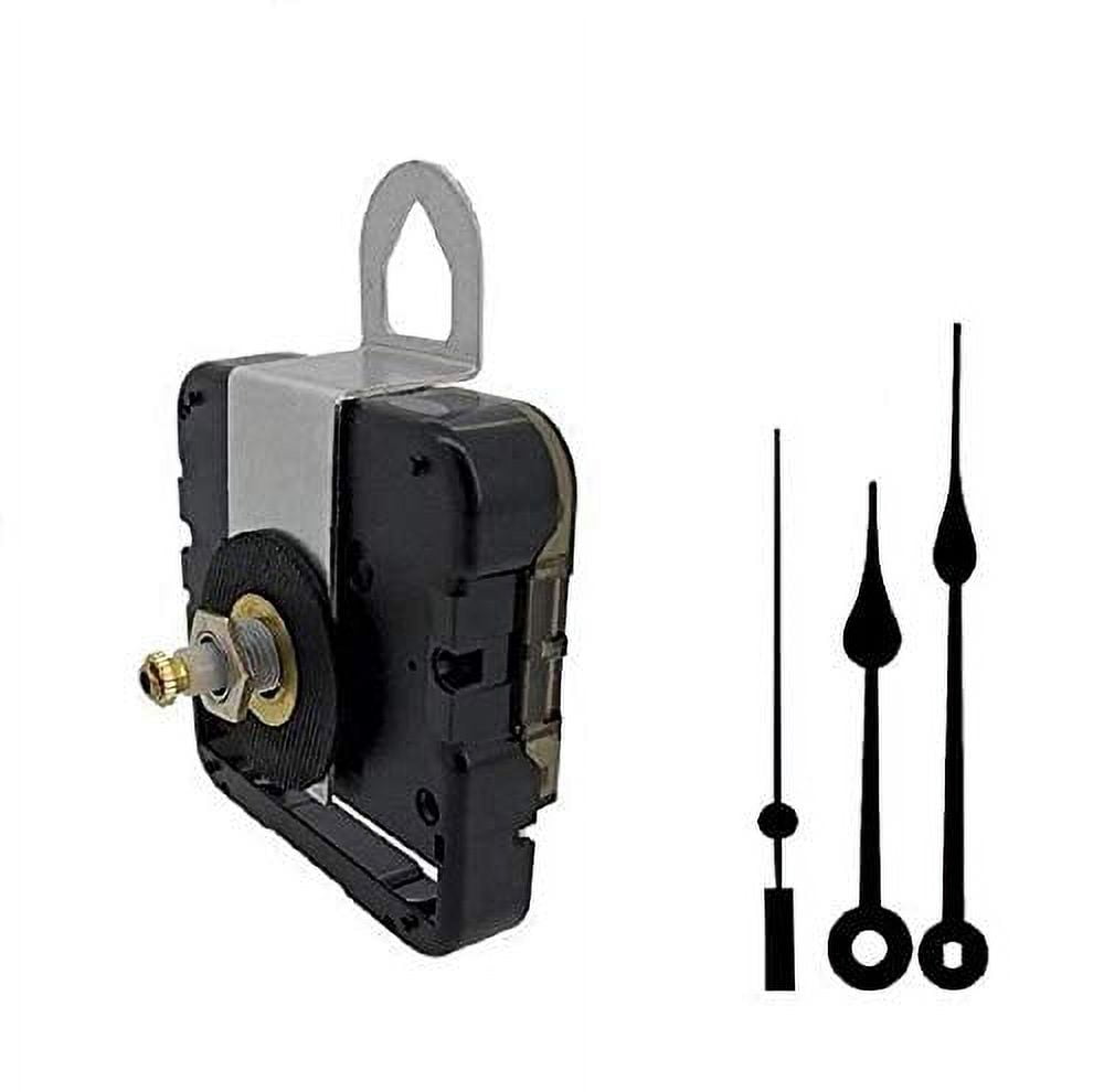 Clock Movement Kit With 5" Black Hands For Dials Up To 1/4"