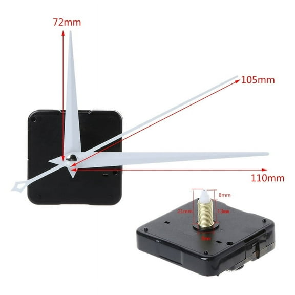 Clock Movement Mechanism, Battery Powered DIY Quartz Kit, Silent Indoor Outdoor Time Clock Repair Part