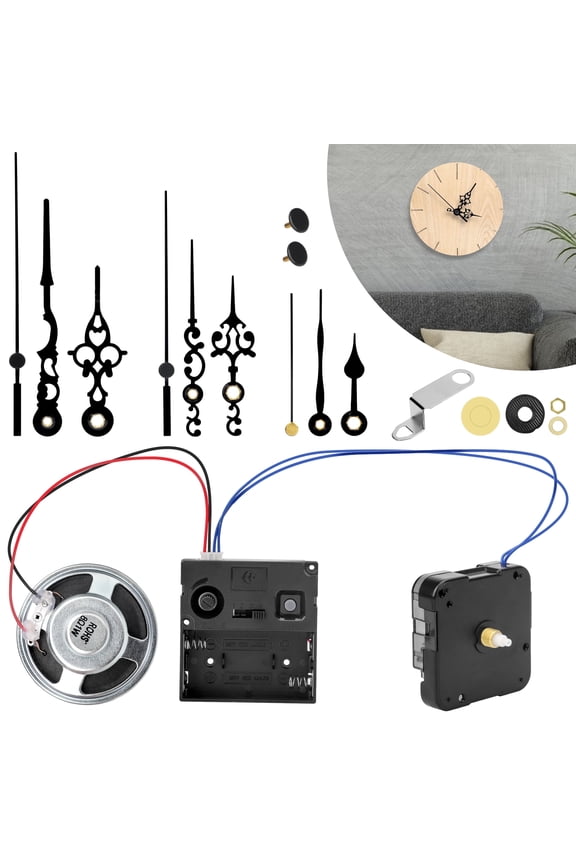 Clock Movement Mechanism Kit, TSV Battery Operated Chime Clock Motor Kit with 3 Set Hands