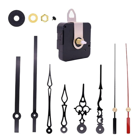 Clock Movement Mechanism Repair Parts , Battery Operated Clock Motor Parts Replacement, 3/4 Inch Total Shaft Length - Type 2