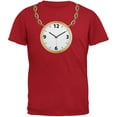 thumbnail image 1 of Clock Necklace Red Adult T-Shirt - X-Large, 1 of 1