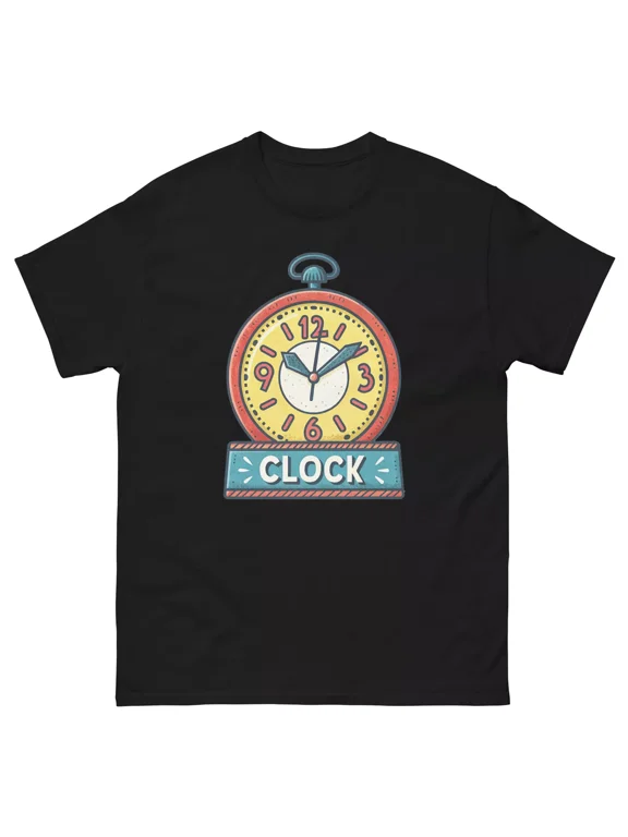 Clock Popular Illustration Object T-Shirt