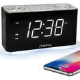 Clock Radio, Alarm Clock with Bluetooth, Large LED Display, FM Radio
