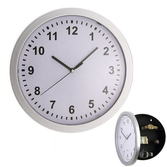 Clock Safe Hidden Wall Secret Jewelry Security Money Cash Compartment Stash Box