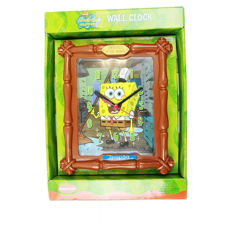 Clock - Spongebob - Brown Rectangle New sbc210 - Walmart.com
