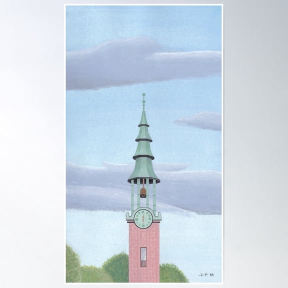 Clock Tower Poster Wall Art, Modern Wall Decor, 8x12 UNFRAMED