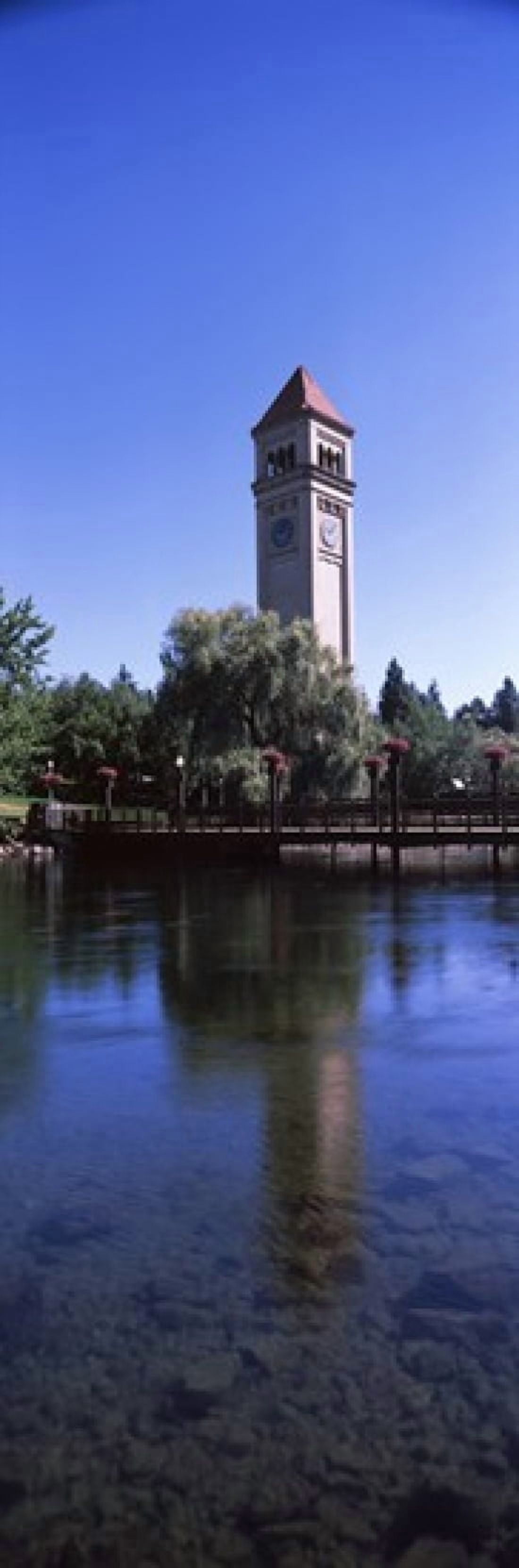 Clock Tower at Riverfront Park Spokane Washington State USA Canvas Art - Panoramic Images (36 x 12)