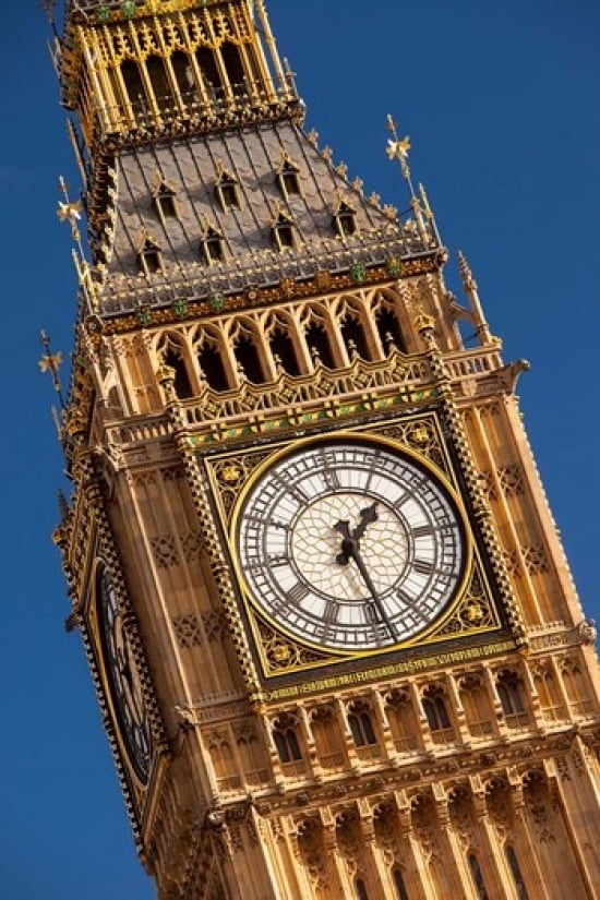 Clock Tower housing Big Ben London England Canvas Art - Brian Jannsen DanitaDelimont (18 x 24)