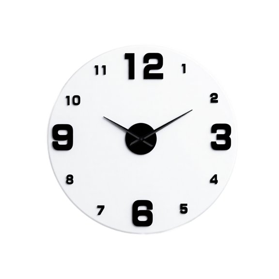 Clock Wall Decor Modern Black Wall Clock for Living Room Home Contemporary Minimalist Wall Decor for Study and Living Spaces