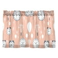 thumbnail image 1 of Clock and Fireworks Kitchen Curtains Tier Set 27x24 Inch 2 Panels Semi Sheer Light Filtering Privacy UV Protection, 1 of 8