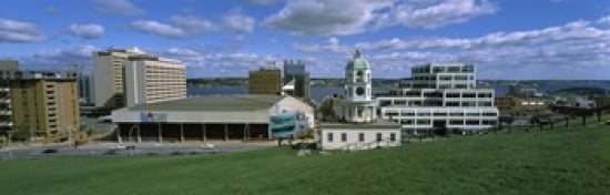 Clock tower in a city Halifax Nova Scotia Canada Canvas Art - Panoramic Images (36 x 12)