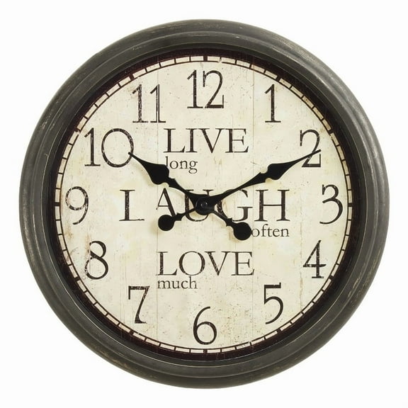 Clocks - 16" Round - Wall Clock - Antique Brown - Transitional
