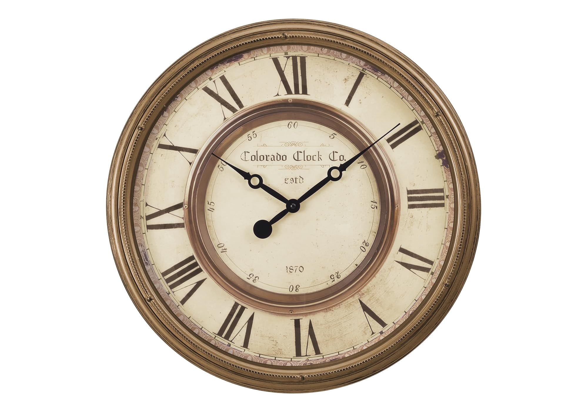 Clocks - 20" Round - Wall Clock - Antique Brown - Transitional