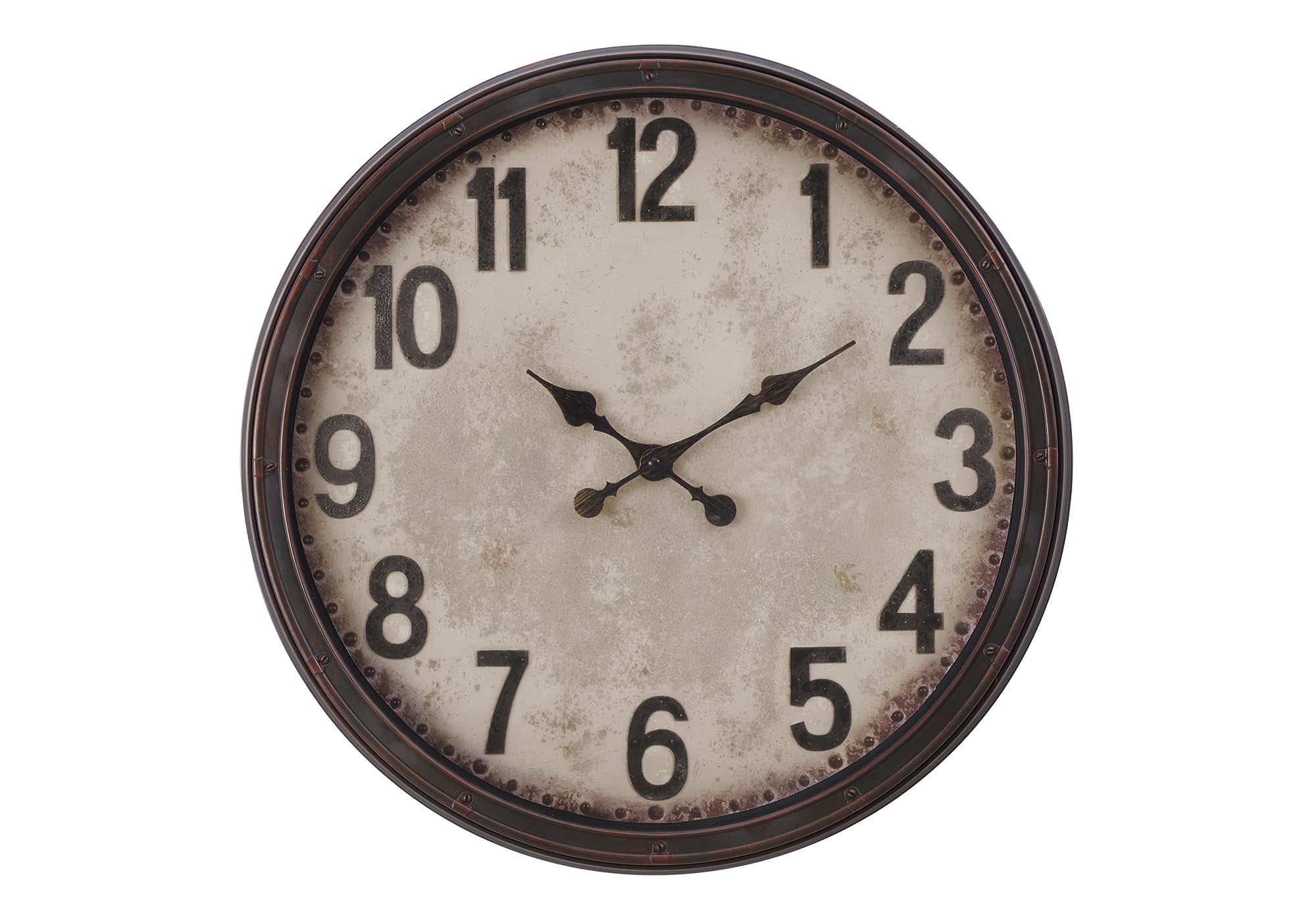 Clocks - 20" Round - Wall Clock - Antique Brown - Transitional