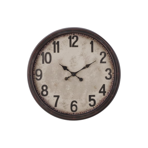 Clocks - 20" Round - Wall Clock - Antique Brown - Transitional