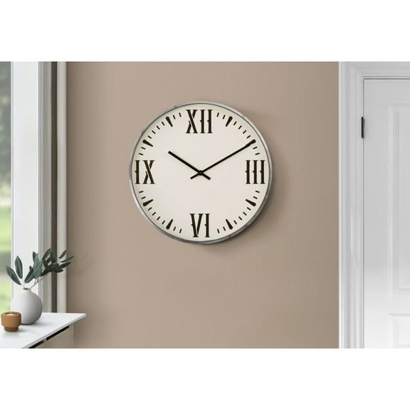 Clocks, 20" Round, Wall Clock, Black, White, Modern