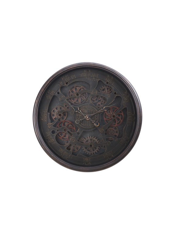 Clocks - 30" Round - Gear Mechanism - Large Oversized - Wall Clock - Black