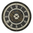 thumbnail image 1 of Clocks - 30" Round - Gear Mechanism - Large Oversized - Wall Clock - Brown, 1 of 4