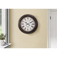 thumbnail image 1 of Monarch Specialties I 9040 Clocks, 20" Round, Wall Clock, Brown, Transitional, 1 of 5