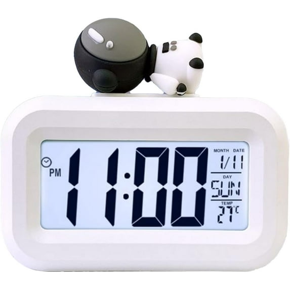 Clocks for Bedroom Alarm, Clock with Backlight Power, Saving Timing Function, One Click Snooze, Desktop Electric Digital Clock Bedroom Must Haves, White