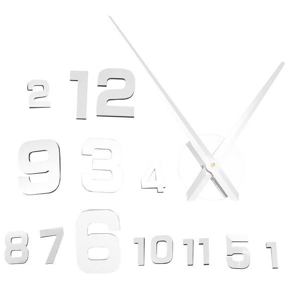 Clocks Wall Bling Bedroom Decor Silent Unique Modern Oversized Mute Metal Eva Acrylic Office