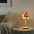 thumbnail image 1 of Clocks and Mushroom Desk Lamp 3 Color Modes LED Table Lamp Nightstand Reading Light for Bedroom Living Room, 1 of 8