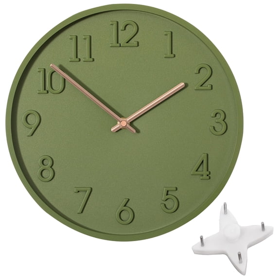 Clockswise 11" Modern Minimalist Round Wall Clock Analog Display Step Movement Mechanism Easy-to-Read Timepiece for Living Room Kitchen Office or Bedroom Wall Decor