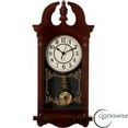 thumbnail image 1 of Clockswise 20" Plastic Grandfather Clock Realistic Wood-Grain Finish with Swinging Pendulum and Chiming Sound Battery-Operated Decorative Wall Accent for Home Office Living Room Kitchen Hallway, 1 of 1