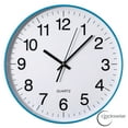 thumbnail image 1 of Clockswise Blue 14-In Analog Clock – Silent, Non-Ticking for Wall - Battery-Operated Perfect for Home Office, Farmhouse Kitchen, Entryways, Dining Rooms and Bedroom Decor, School and Bathroom Clock, 1 of 8