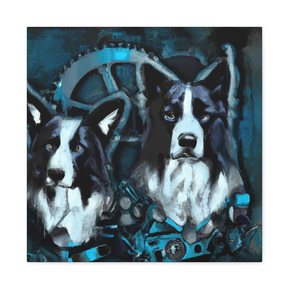 Clockwork Border Collie - Canvas