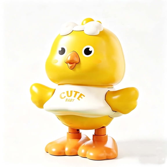 Clockwork Chicken Toy, Wind Up Walking Toy, Cute Interactive Pull Toy, No Batteries Needed, Yellow