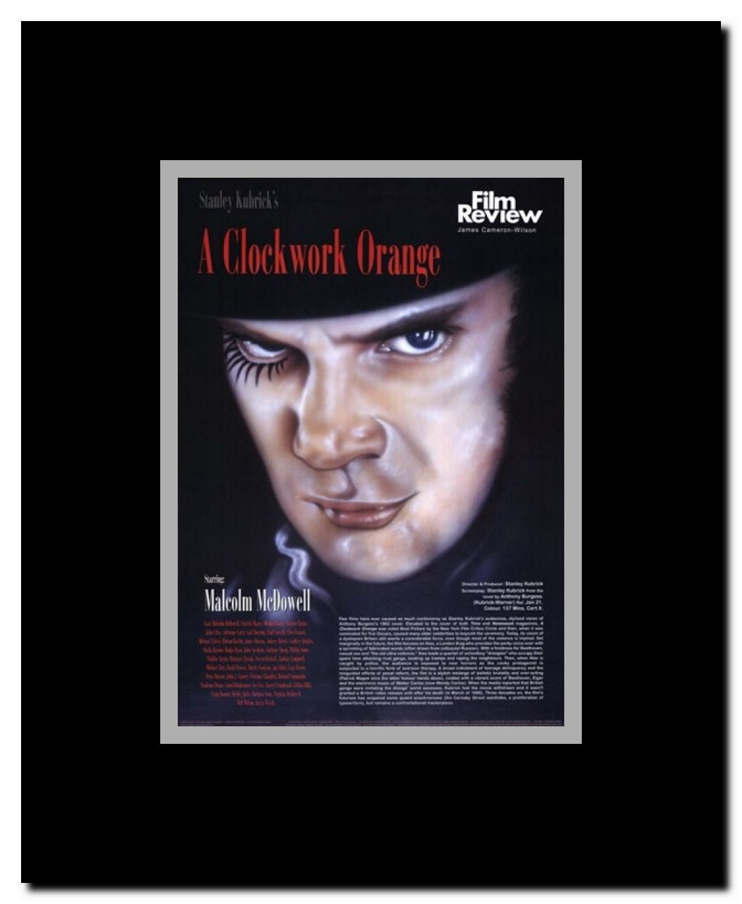 Clockwork Orange Framed Movie Poster
