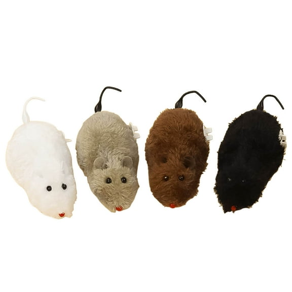 Clockwork Toy Mice Wind Up Pet Toys for Cats Interactive Running Racing Motion Realistic Indoor