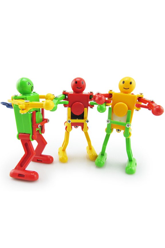 Clockwork Wind-Up Dancing Robot, Developmental Pretend Play Figure for Ages 3 and Up, Birthday Gift for Little Engineer, Interactive Moving Robot with Gears, Creative Fun